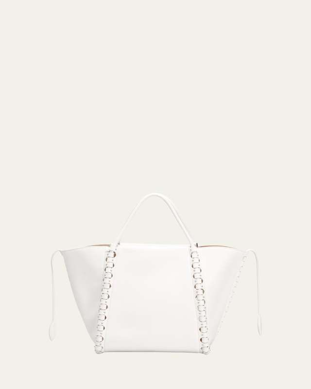 Le Hinge Small Studded Leather Tote Bag